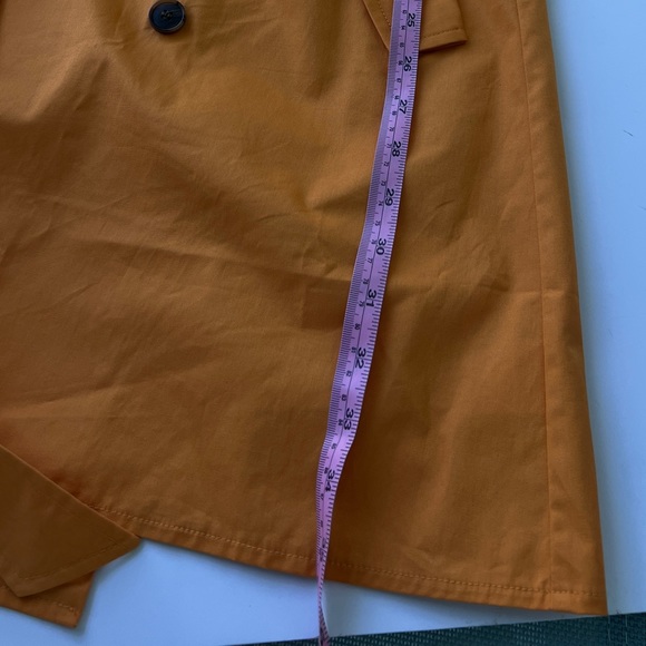 Chic Sexy Slim Orange Elegant Breasted Buckled Dress Belt Side Pockets Mustard - Picture 16 of 16